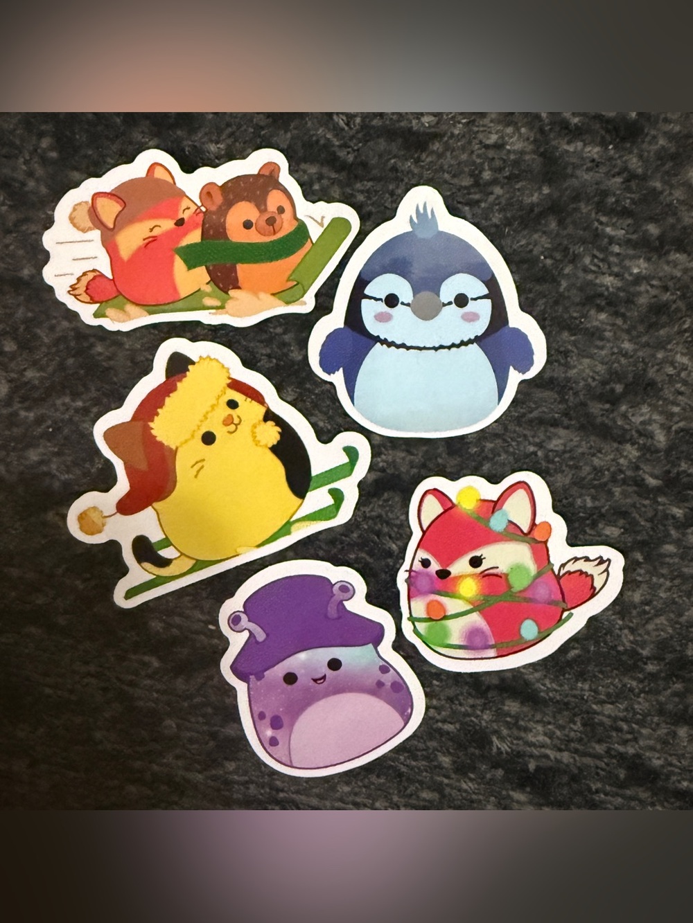 Festive Christmas Themed Squishmallow Stickers